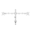 Hama Monitor Mount, 2 Monitors, Height-adjustable, Swivel/Tilt, 13" - 35", White thumbnail 2