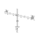 Hama Monitor Mount, 2 Monitors, Height-adjustable, Swivel/Tilt, 13" - 35", White thumbnail 3