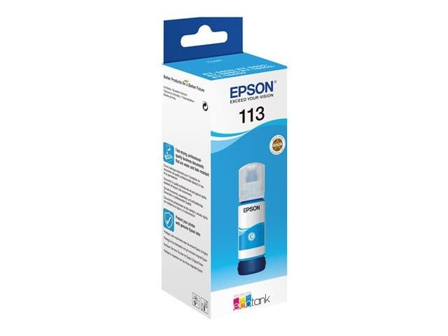 EPSON Ecotank 113 Cyan Ink Cartridge - Image 1