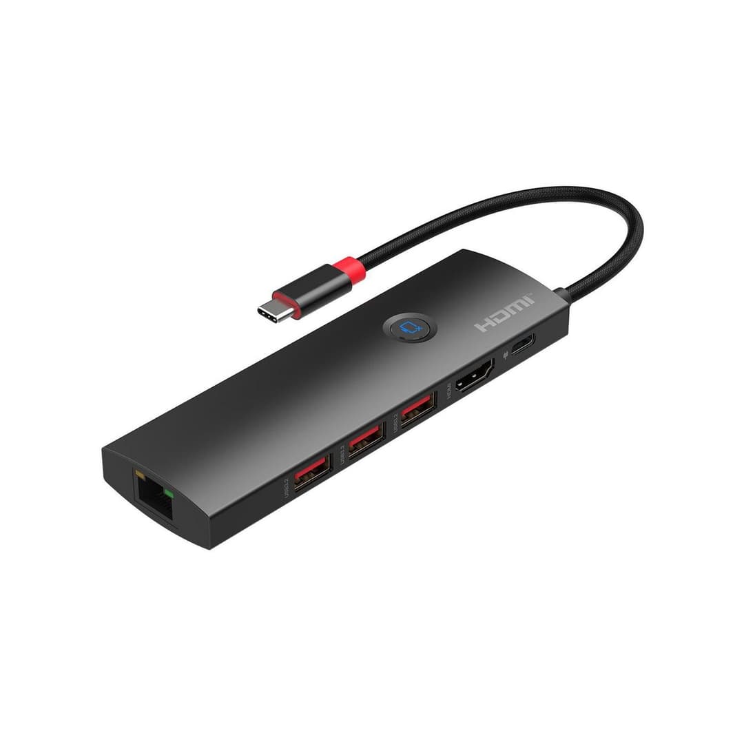 MicroConnect Premium USB-C to HDMI Mini Dock, RJ45, HDMI 4K@60Hz, 3x USB-A 3.2, PD up to 100W (USB3.2CCOM20) - Image 1