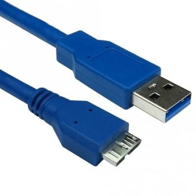 Yourit USB 3.0 A M auf USB 3.0 Micro B M 0,75 m blaues OEM-Datenkabel