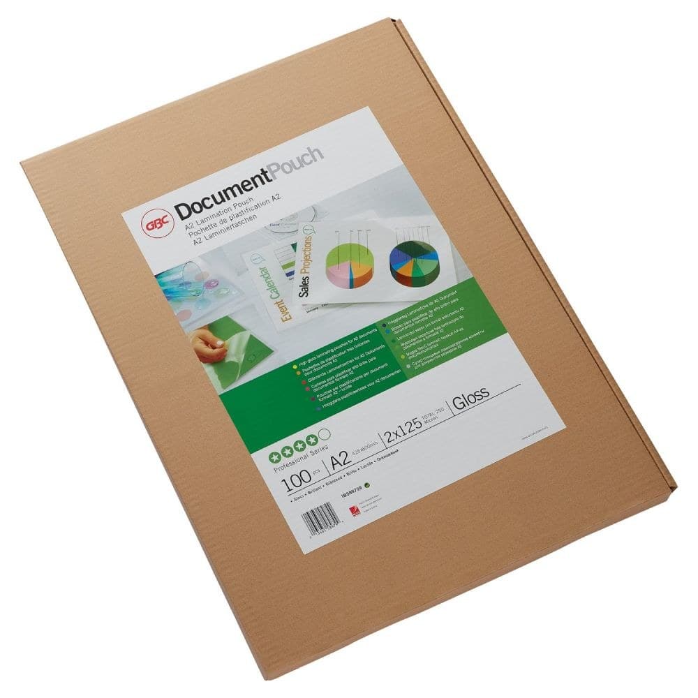GBC IB589799 A2 125 Micron Laminating Pouches 100pk - Image 1