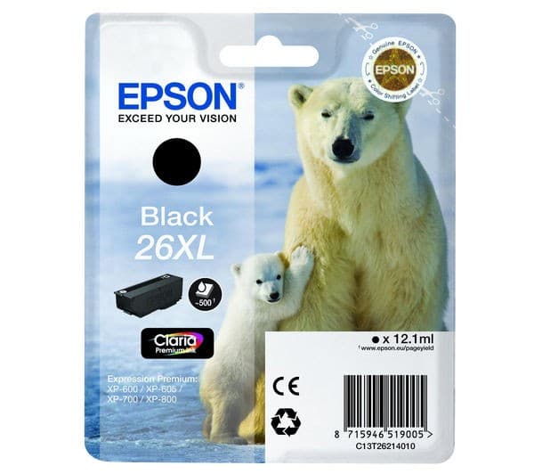 Epson 26XL - XL - black - original - ink cartridge - Image 1