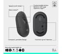 Logitech Pop Icon Wireless Optical Mouse - Black thumbnail 6