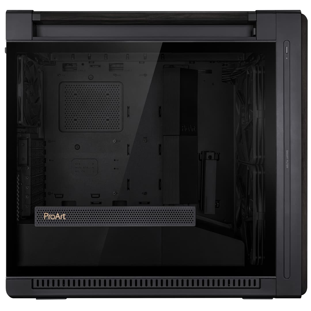 ASUS ProArt PA602 Wood Edition Tempered Glass Mid Tower PC Case - Black - Image 6