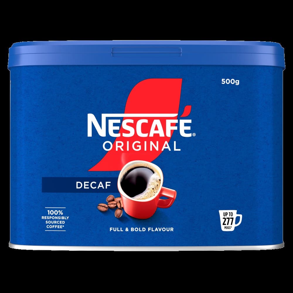 NESCAFE Original Decaf Instant Coffee 500g Tin