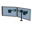 Fellowes Vista Dual Monitor Arm - Monitor Mount for 10KG 26 inch Screens - Ergonomic Adjustable Monitor Arm Desk Mount - Pan 180° Rotation 360°, VESA 75 x 75/100 x 100 - Black thumbnail 1