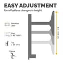 Fellowes Vista Dual Monitor Arm - Monitor Mount for 10KG 26 inch Screens - Ergonomic Adjustable Monitor Arm Desk Mount - Pan 180° Rotation 360°, VESA 75 x 75/100 x 100 - Black thumbnail 4
