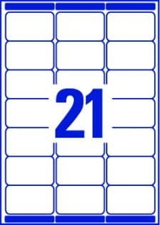 Avery L7160-100 Address Labels 100 sheets - 21 Labels per Sheet