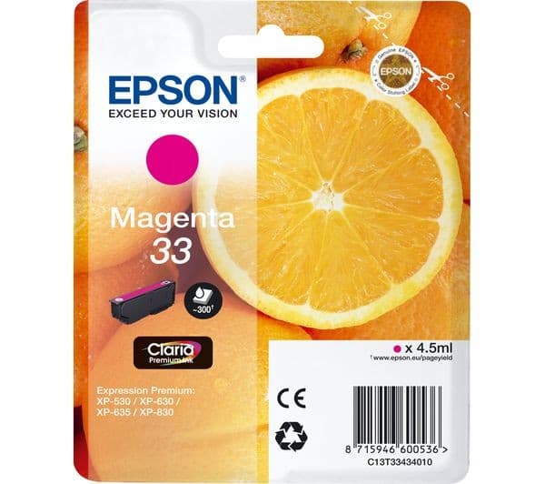 EPSON No. 33 Oranges Magenta Ink Cartridge - Image 1