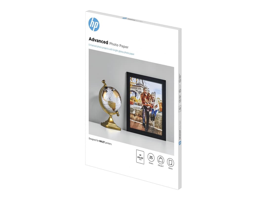 HP Advanced Glossy Photo Paper, 250 g/m², 25 Sheets - A4 - Image 1