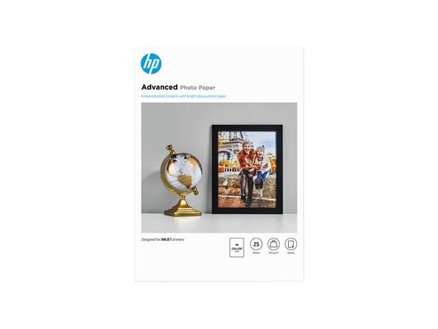 HP Advanced Glossy Photo Paper, 250 g/m², 25 Sheets - A4 - Image 2