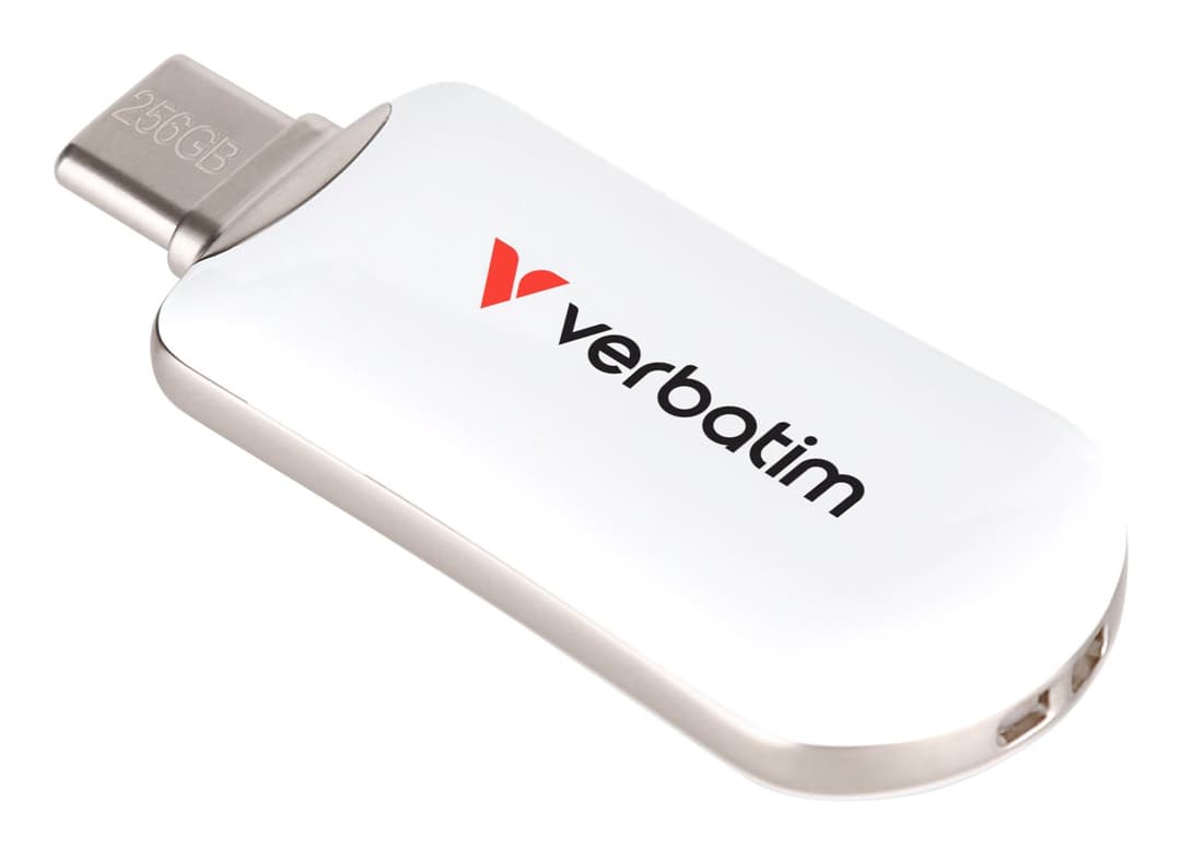 Verbatim Plectra USB-C Flash Drive White 256GB - Image 3