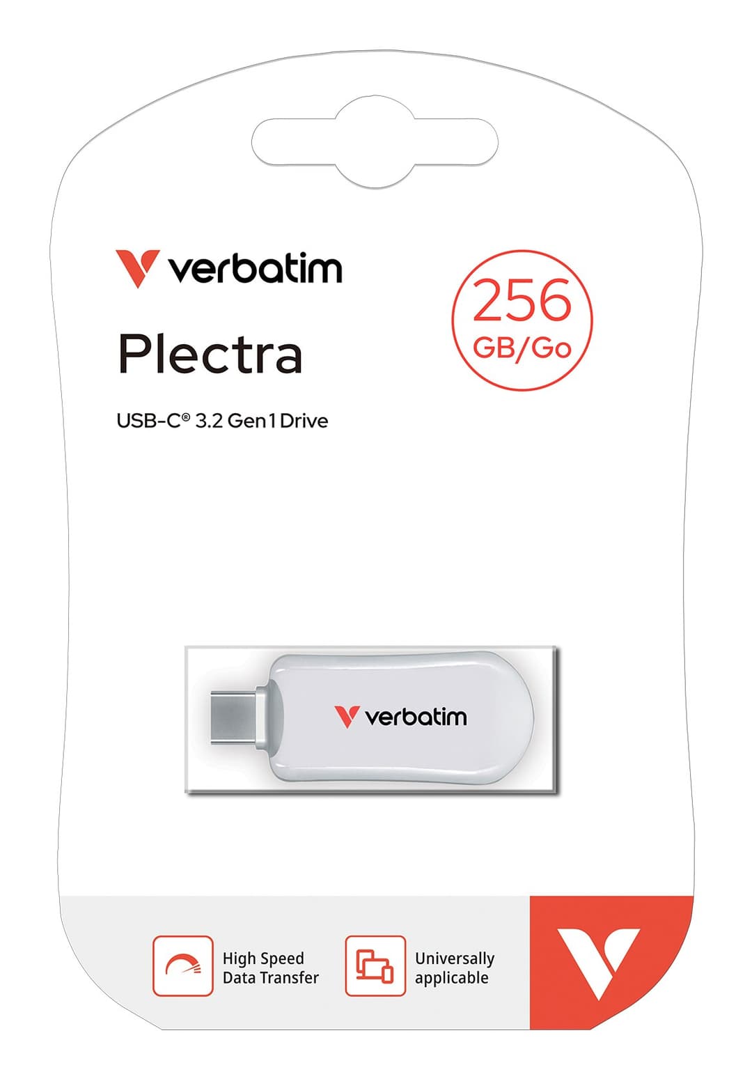 Verbatim Plectra USB-C Flash Drive White 256GB - Image 4