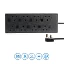 Pro Elec PEL00046 8 Way Individually Switched Extension Lead - Black thumbnail 2