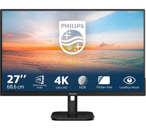 Philips 27E1N1800A 27" 4K IPS Monitor Black - Image 1