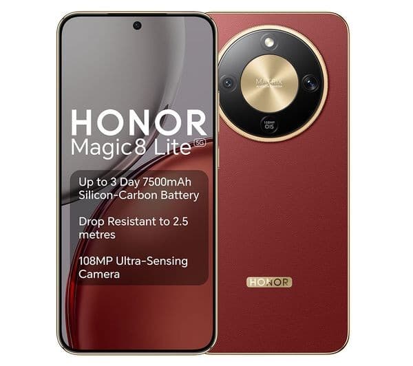 Honor Magic8 Lite 8GB RAM 512GB - Reddish Brown - Image 1