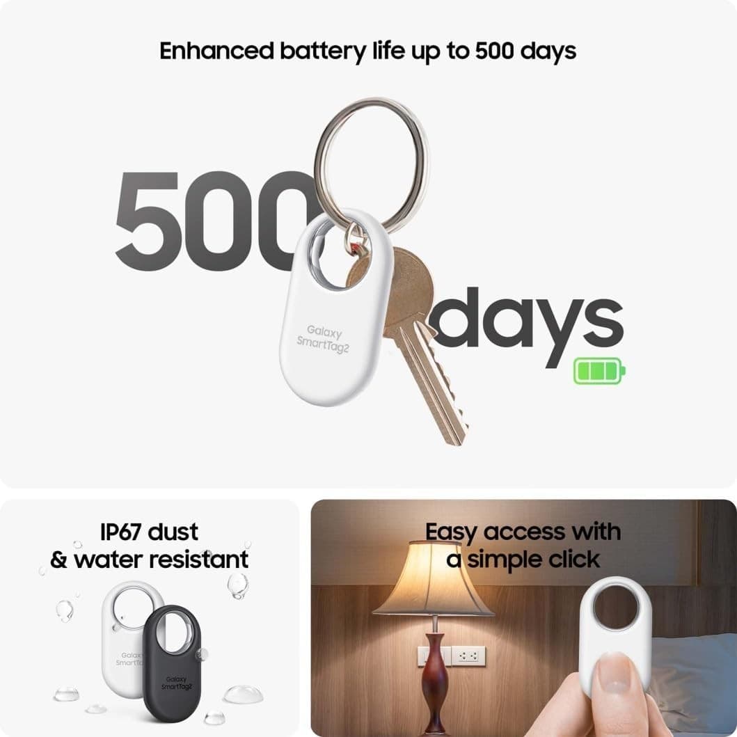 Samsung Galaxy SmartTag2 Tracker 4-Pack White & Black - Image 4
