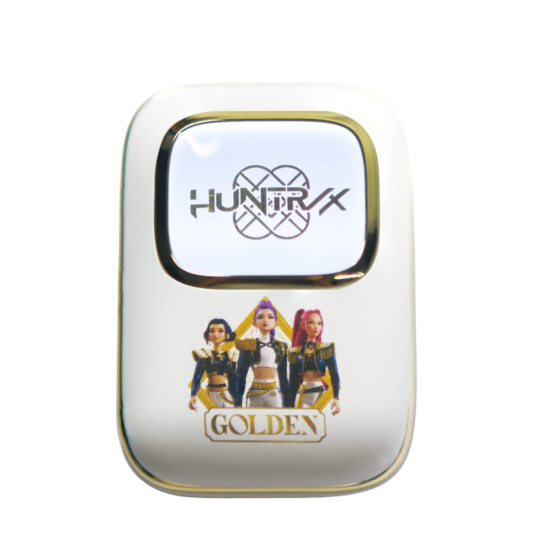 OTL KPop Demon Hunters Huntr/X Golden TWS Slide Earphones White - Image 1