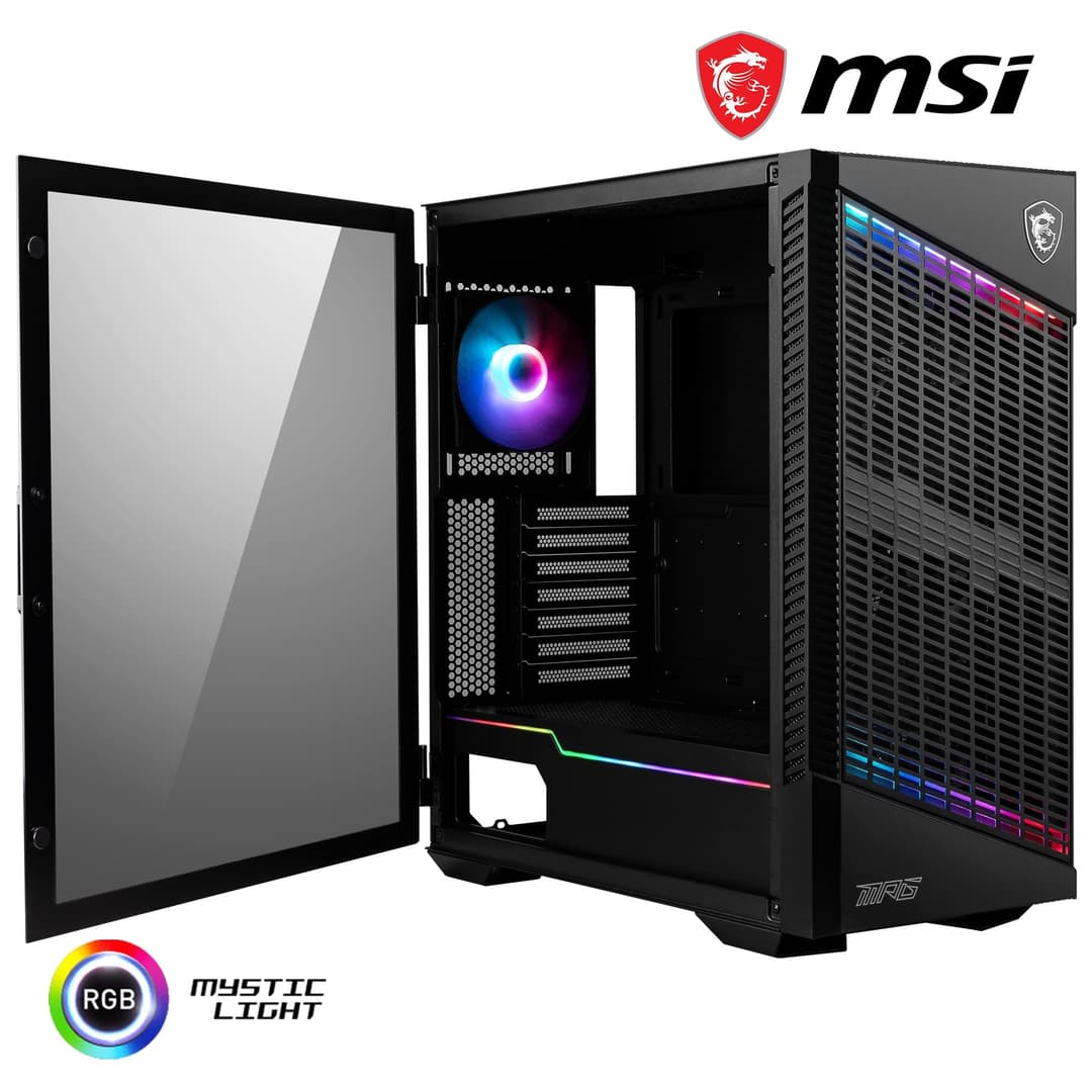 MSI MPG VELOX 100P AIRFLOW Mid-Tower PC Case - Black - Image 2