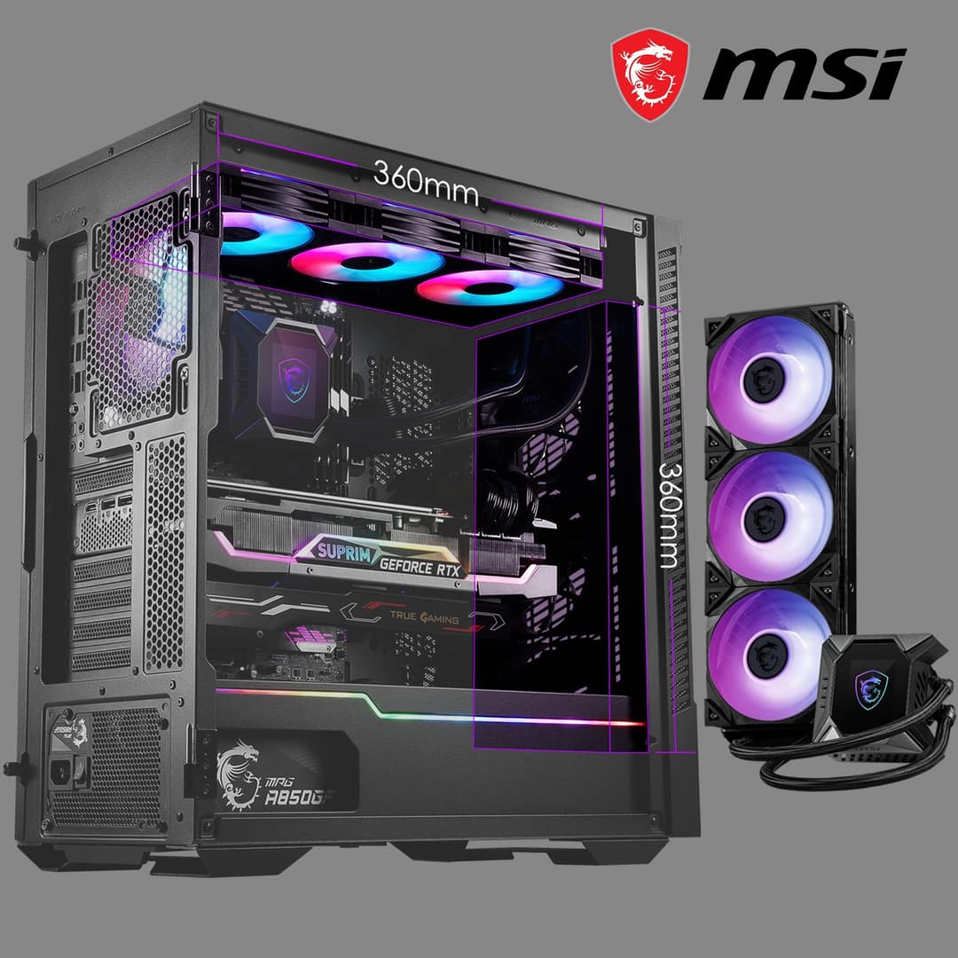 MSI MPG VELOX 100P AIRFLOW Mid-Tower PC Case - Black - Image 5