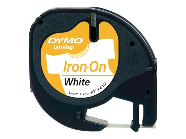 DYMO LetraTAG 18769 (S0718850) - iron-on fabric tape - black on white - 1 cassette(s) - Roll (1.2 cm x 2 m)