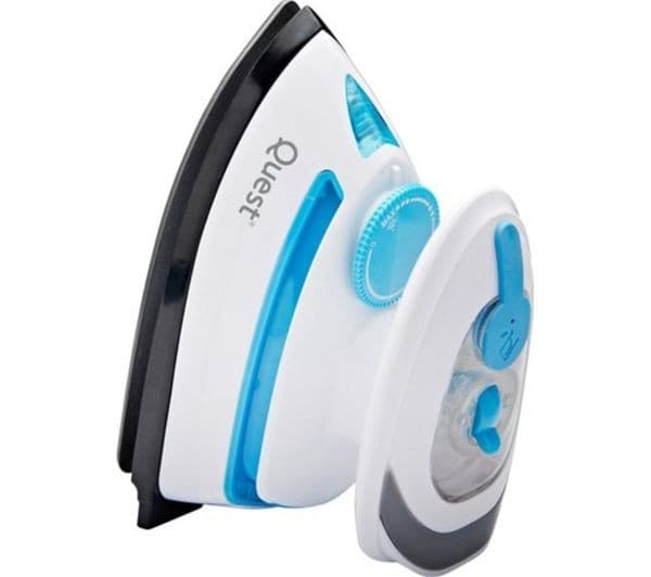 QUEST 34000 Travel Steam Iron - White & Blue - Image 1