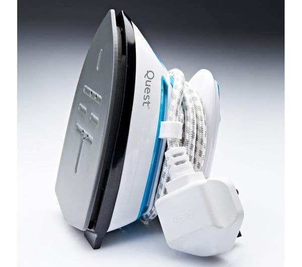 QUEST 34000 Travel Steam Iron - White & Blue - Image 2