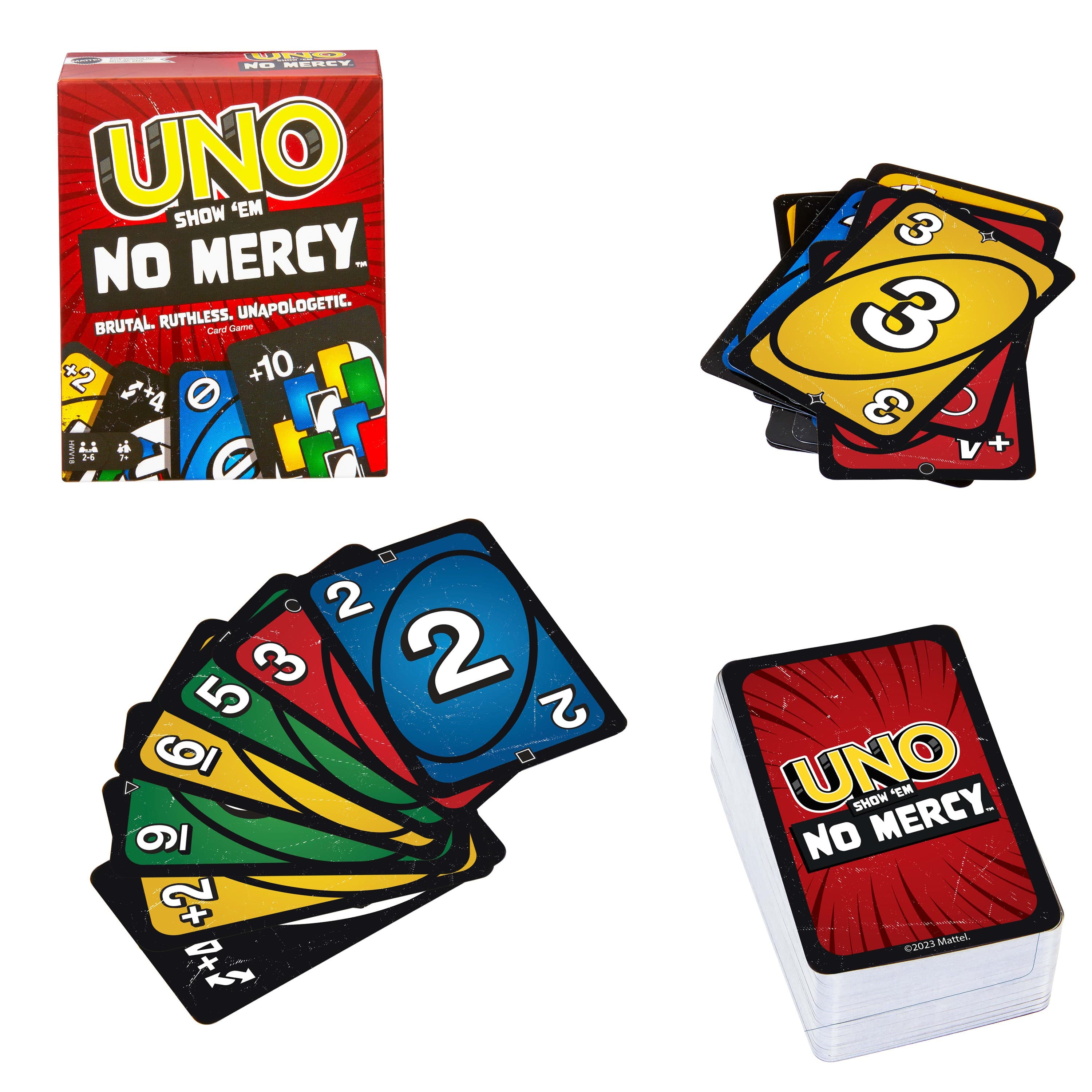 Games UNO Show ‘em No Mercy Card Game for Kids, Adults & Family Night, Parties and Travel