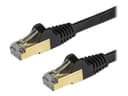 StarTech CAT6A Shielded Snagless Ethernet Patch Cable, 10GbE, 100W PoE, 0.5m - Black (6ASPAT50CMBK) thumbnail 3