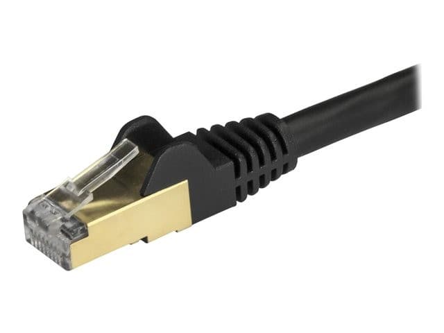 StarTech CAT6A Shielded Snagless Ethernet Patch Cable, 10GbE, 100W PoE, 0.5m - Black (6ASPAT50CMBK) - Image 5
