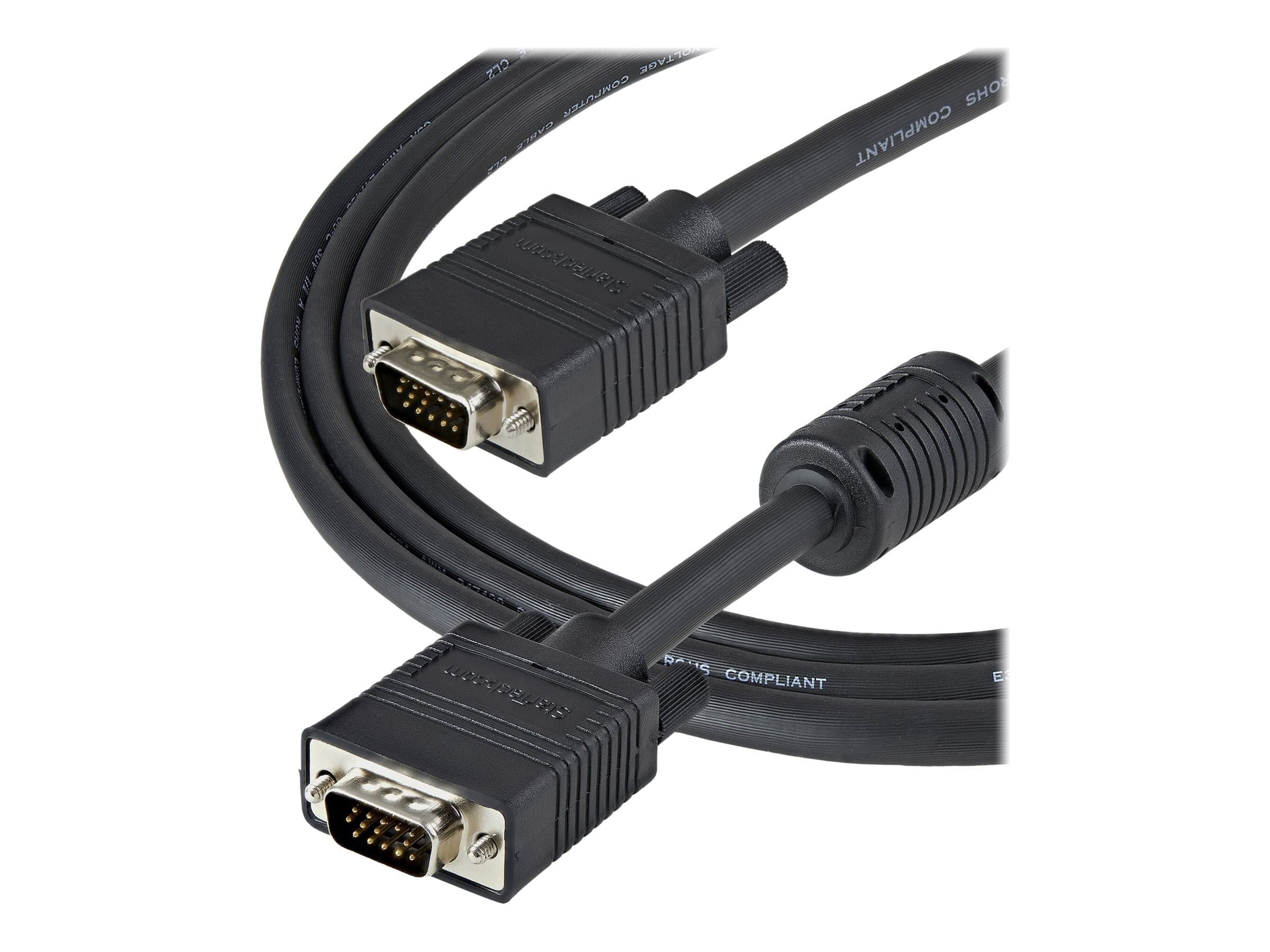 StarTech MXTMMHQ1M Coax High Resolution VGA Monitor Cable HD15 M/M 1m - Black