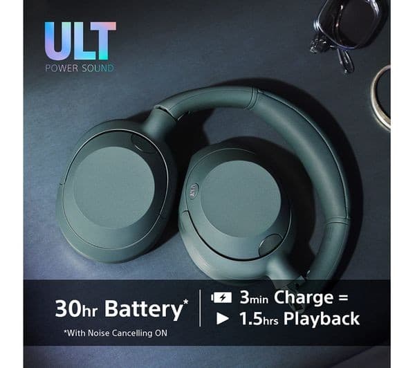 Sony ULT Wear (WH-ULT900N) Wireless Bluetooth Noise-Cancelling Over-Ear Headphones - Forest Gray - Image 8