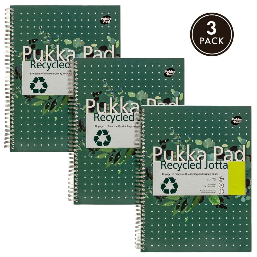 Pukka A4 Recycled Jotta FSC Recycled (Pack of 3) - Image 1