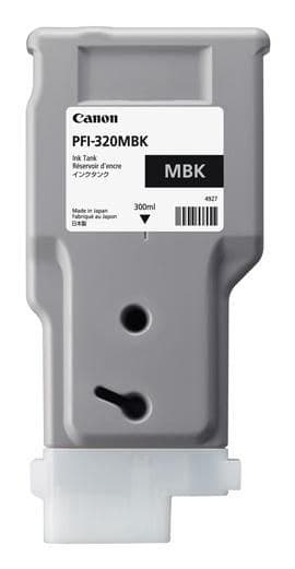 Canon PFI-320MBK Matte Black Pigment Ink Tank 300ml for imagePROGRAF TM & GP Series (2889C001AA) - Image 1