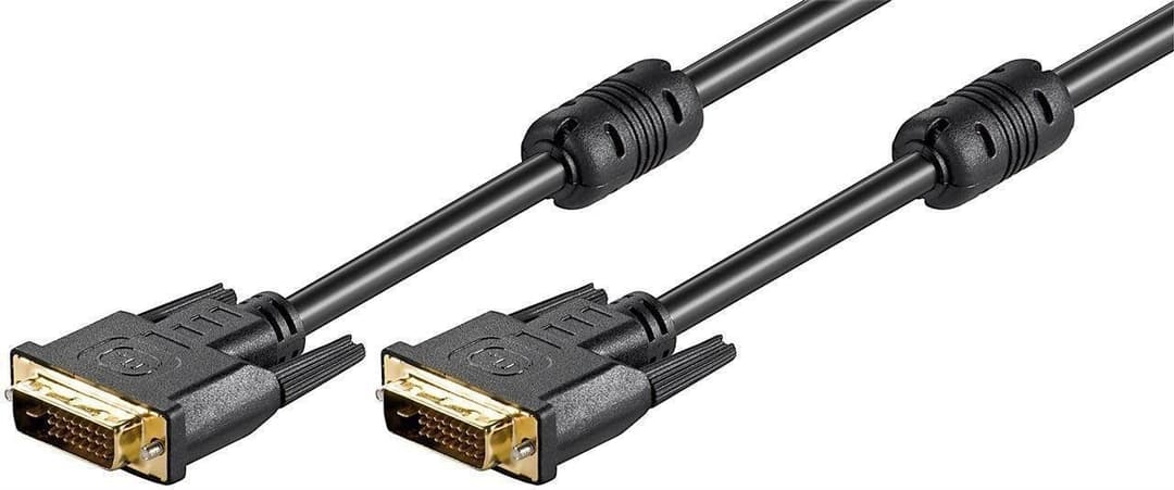 DVI-D 24+1-pin w. Ferrit, M-M - Image 1