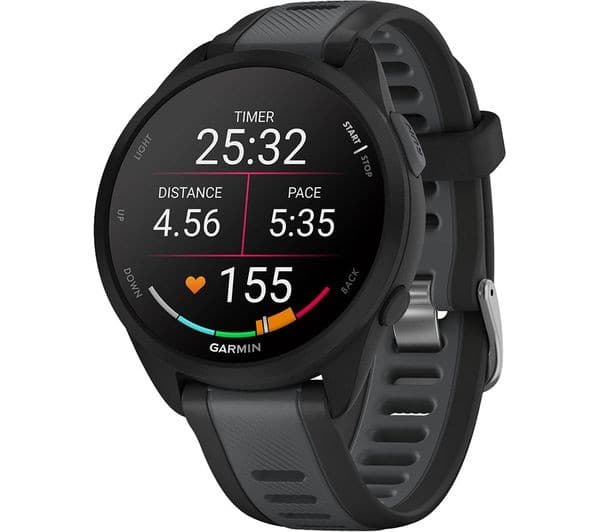 Garmin Forerunner 165 43mm GPS Running Smartwatch - Black/Slate Grey - Image 8
