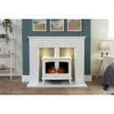 Adam Corinth 1.8kW Woodhouse Electric Stove - White And Grey thumbnail 5