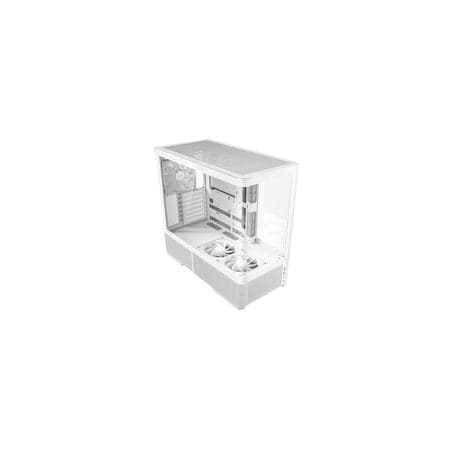 Antec C6 Curve Air White Mid-Tower Case  Panoramic Tempered Glass  High Airflow  3 PWM Fans Included  Support 360mm Radiator & 450mm GPU  Type-C 10Gbps  ATX Gaming Case - Image 1