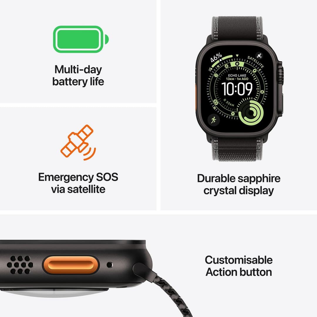 Apple Watch Ultra 3 GPS+Cell 49mm Black Milanese Loop - M - Image 3