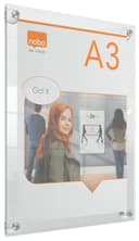 Nobo Premium Plus A3 Clear Acrylic Wall Mounted Repositionable Poster Frame thumbnail 2