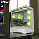 MSI MAG PANO 130R PZ ARGB Tempered Glass Mid Tower Gaming PC Case - White thumbnail 2