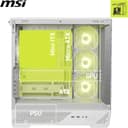 MSI MAG PANO 130R PZ ARGB Tempered Glass Mid Tower Gaming PC Case - White thumbnail 5