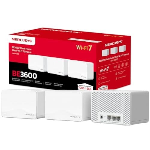 MERCUSYS Halo H25BE(3-pack) BE3600 Mesh WiFi 7 System, DualBand WiFi Router - Image 1