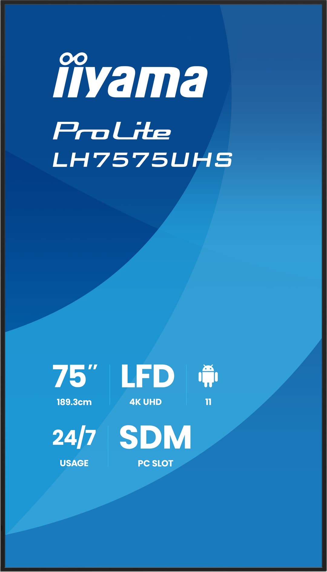 iiyama LH7575UHS-B2AG Signage Display Digital signage flat panel 190.5 cm (75") LCD Wi-Fi 500 cd/m² 4K Ultra HD Black Built-in processor Android 11 24/7 - Image 3