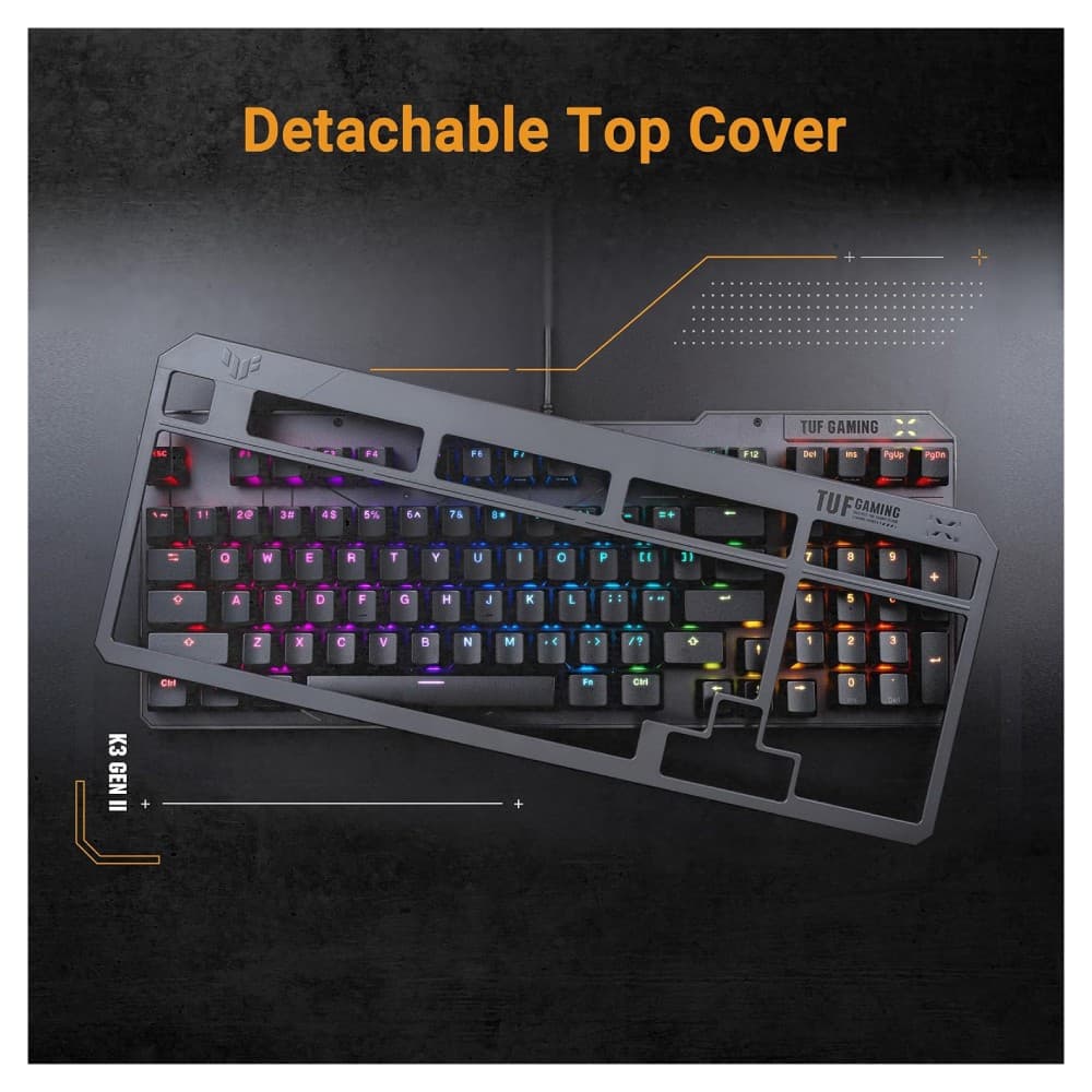 ASUS TUF Gaming K3 Gen II Optical-Mechanical Wired RGB Gaming Keyboard - Black - Image 8