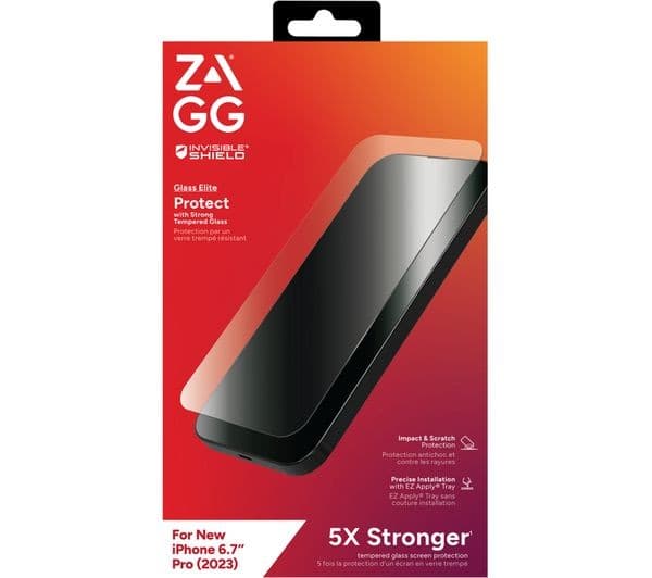 ZAGG InvisibleShield Glass Elite iPhone 15 Pro Max Screen Protector - Image 2