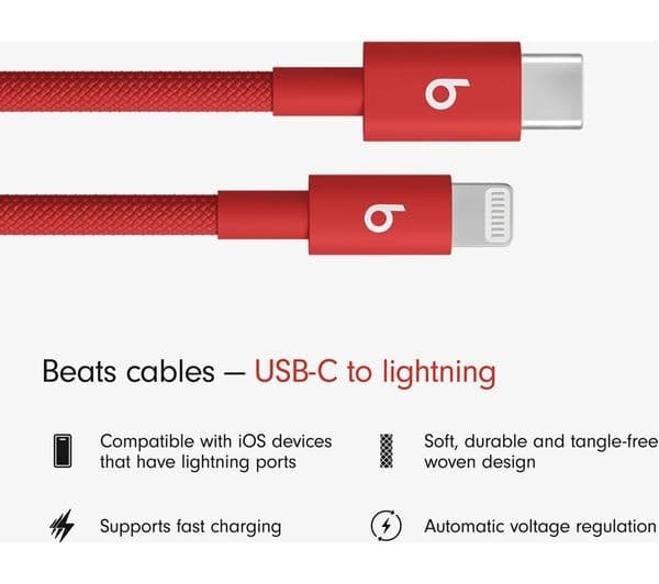 BEATS USB-C to Lightning Cable 1.5m Rapid Red - Image 2
