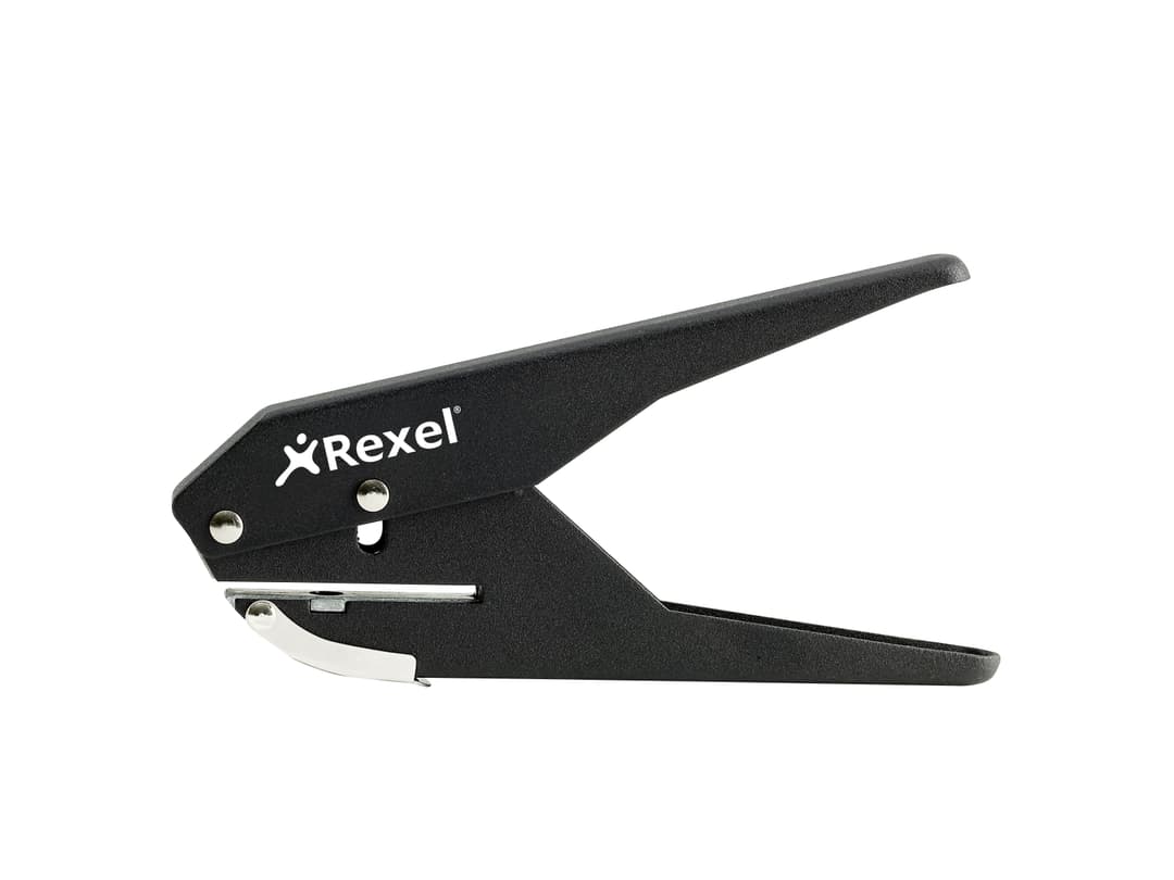 Rexel S120 Single Hole Plier Punch Black - Image 1