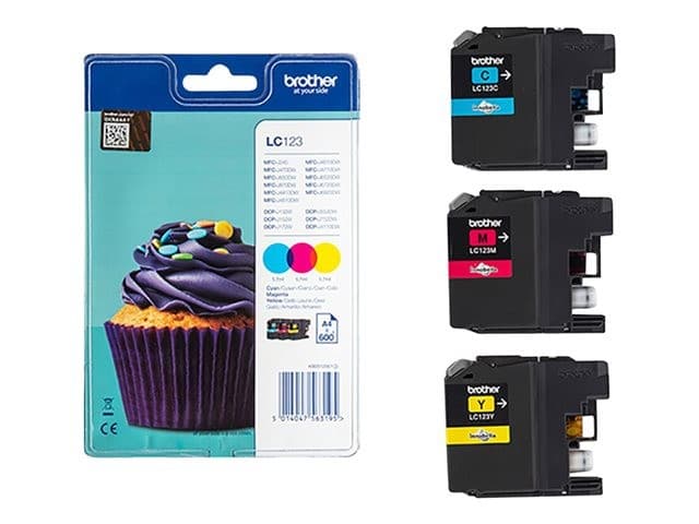 Brother LC123 RainbowPack - yellow, cyan, magenta - original - ink cartridge - Image 6